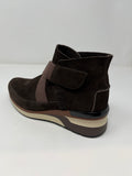 Mamzelle Wedge Shoe With Elastic Straps And Velcro Grip.