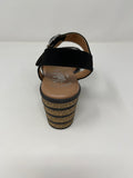 Valerias Wedge Sandal With Ankle Strap.