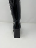 Pedro Anton Stretch Leg Knee High Boot With Block Heel.