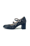 Marian Mary Jane Style With Block Heel And Diamanté Buckles