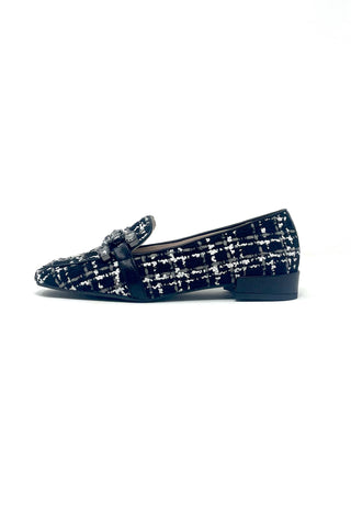 Marian Classic Loafer With Pewter Stone Trim