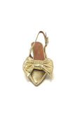 Marian Soft Leather Slingback With Bow Trim