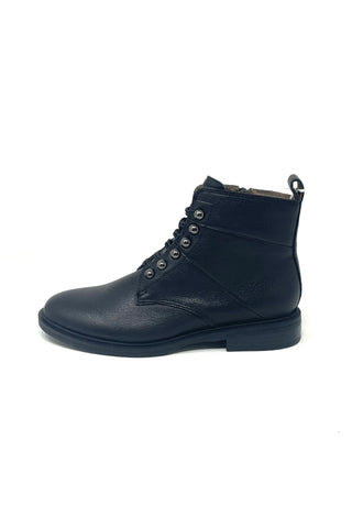 Fugitive Flat Ankle Boot With Pewter Studs