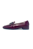 Marian Classic Croc Effect Loafer With Pewter Trim