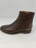 Mamzelle Ankle Boot With Inside Zip. Mock Outside Zip.