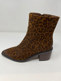 Fugitive Block Heel Pointed Ankle Boot. Inside Zip Opening.