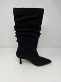 Pedro Anton Ruched Suede Pull On Three Quarter Boot.
