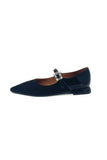 Marian Flat Pointed Mary Jane With Diamanté Buckle