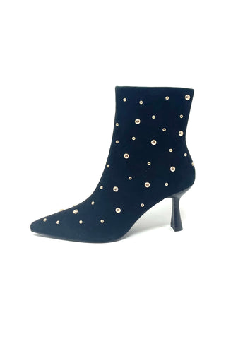 Pedro Anton Suede Boot With Gold Stud Detail