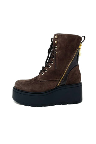 Marco Moreo Flatform Boot With Double Zips And Laces