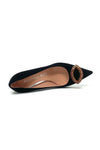 Fratelli Russo Stiletto Court Shoe With Red Stone Trim