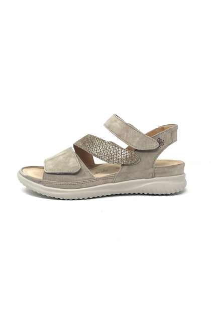 Hartjes Multi Adjustable Strap Sandal With Removable Insole.