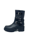 Mamzelle Biker Style Boot With Buckle Trims