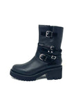 Mamzelle Biker Style Boot With Buckle Trims