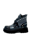 Marco Moreo Biker Boot With Pearl Studs