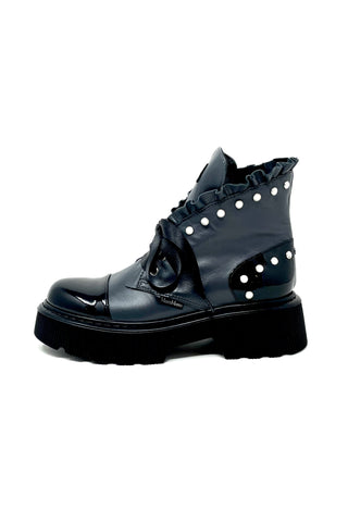 Marco Moreo Biker Boot With Pearl Studs