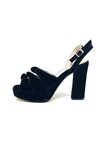 Marian Velvet Platform Sandal