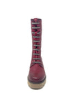 Valerias 3/4 length Biker Boot with Elastic Lace Effect