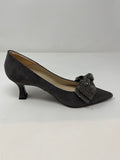 Marian Mid Heel Court With Diamanté Bow.