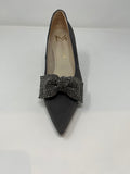 Marian Mid Heel Court With Diamanté Bow.