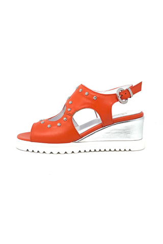 Marco Moreo Soft Wedge Sandal With Stud Detail.