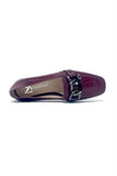 Marian Classic Croc Effect Loafer With Pewter Trim