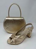 Marian Block Heel Ruched Sandal