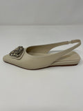 Pedro Anton Flat Slingback With Diamanté Trim.