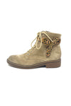 Fugitive Flat Ankle Boot With Leopard Strap