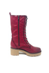 Valerias 3/4 length Biker Boot with Elastic Lace Effect