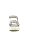 Marco Moreo Wedge Sandal With Velcro Strap.