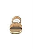 La Repo Flat Double Strap Sandal With Stud Detail