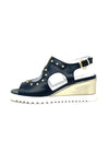 Marco Moreo Soft Wedge Sandal With Stud Detail.