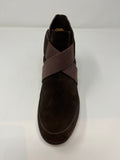Mamzelle Wedge Shoe With Elastic Straps And Velcro Grip.