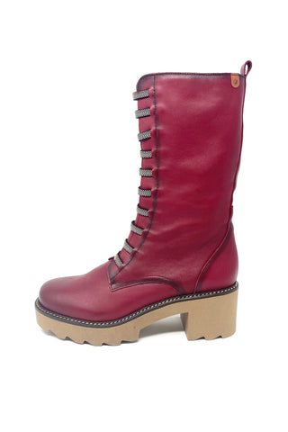 Valerias 3/4 length Biker Boot with Elastic Lace Effect
