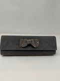 Marian Clutch Bag With Diamanté Bow Trim.