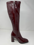 Pedro Anton Stretch Leg Knee High Boot With Block Heel.