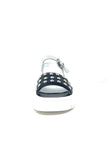 Marco Moreo Flat Sandal With Silver Studs.