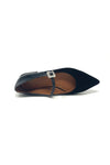 Marian Flat Pointed Mary Jane With Diamanté Buckle
