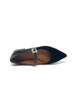 Marian Flat Pointed Mary Jane With Diamanté Buckle