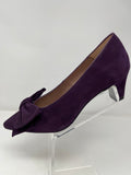 Marian Mid Heel Court Shoe With Bow Trim.