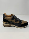 Mamzelle Wedge Shoe With Elastic Straps.