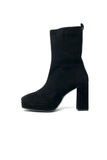 Marian Suede Platform 3/4 Boot with Diamanté Trim On Back