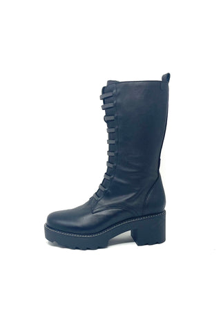 Valerias 3/4 Boot With Elastic Laces And Zip Opening