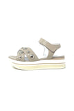 Marco Moreo Wedge Sandal With Velcro Strap.