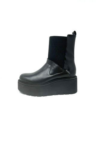 Marco Moreo Chunky Flatform Ankle Boot with Stretch Panel