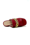 Marco Moreo Platform Mule with Gold Trim