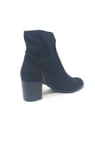 Fugitive Block Heel Ankle  Boot with Stretch Leg