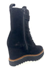 Marian Wedge Boot with Laces and Inside Zip